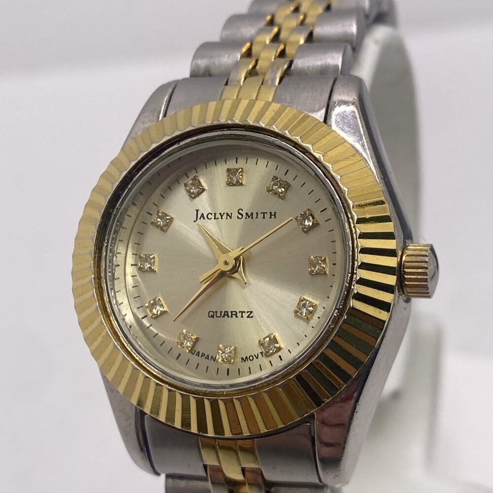 Vintage Jaclyn Smith Silver Gold Watch New Battery